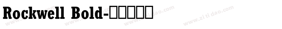 Rockwell Bold字体转换